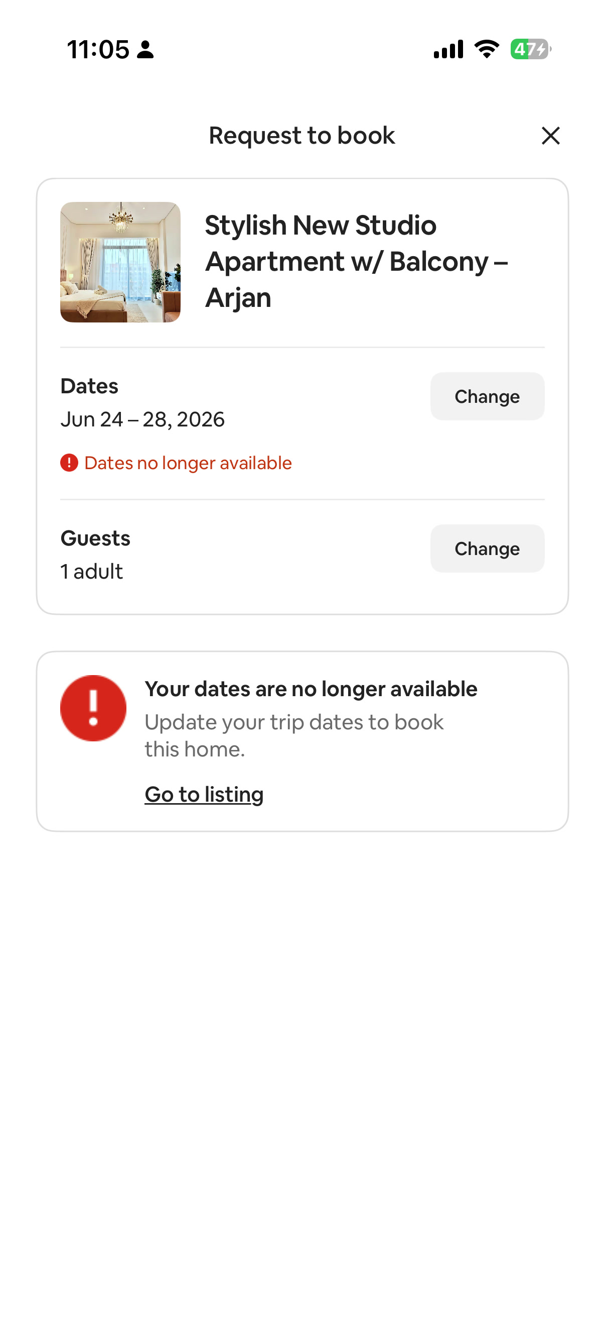 Request to book