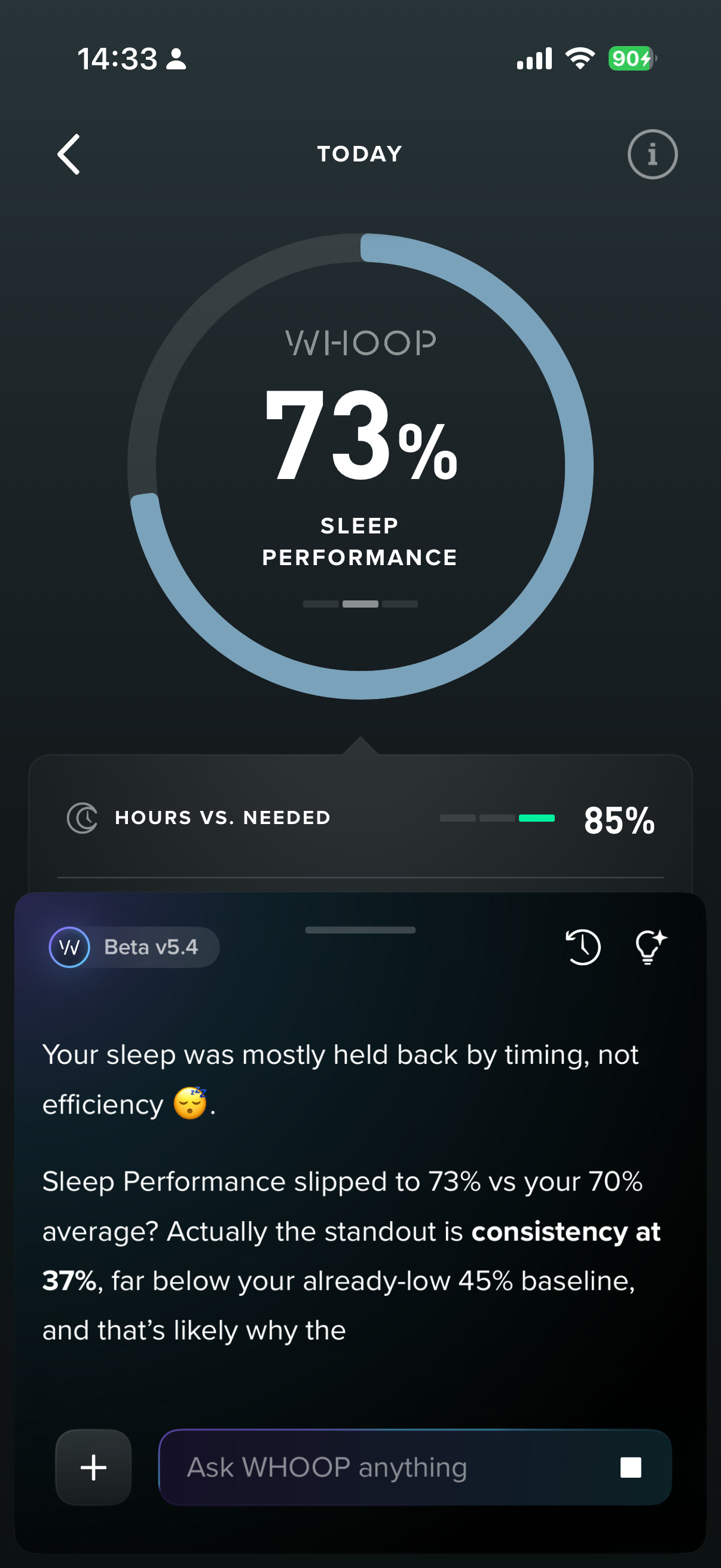 Coach — sleep insights