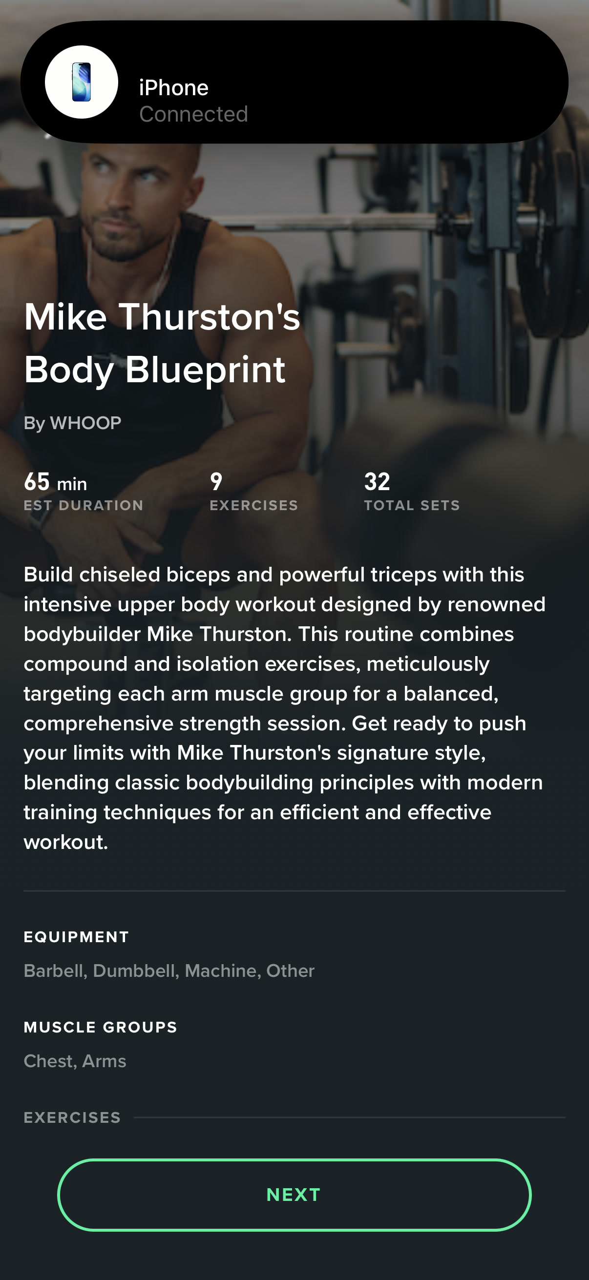 Workout detail