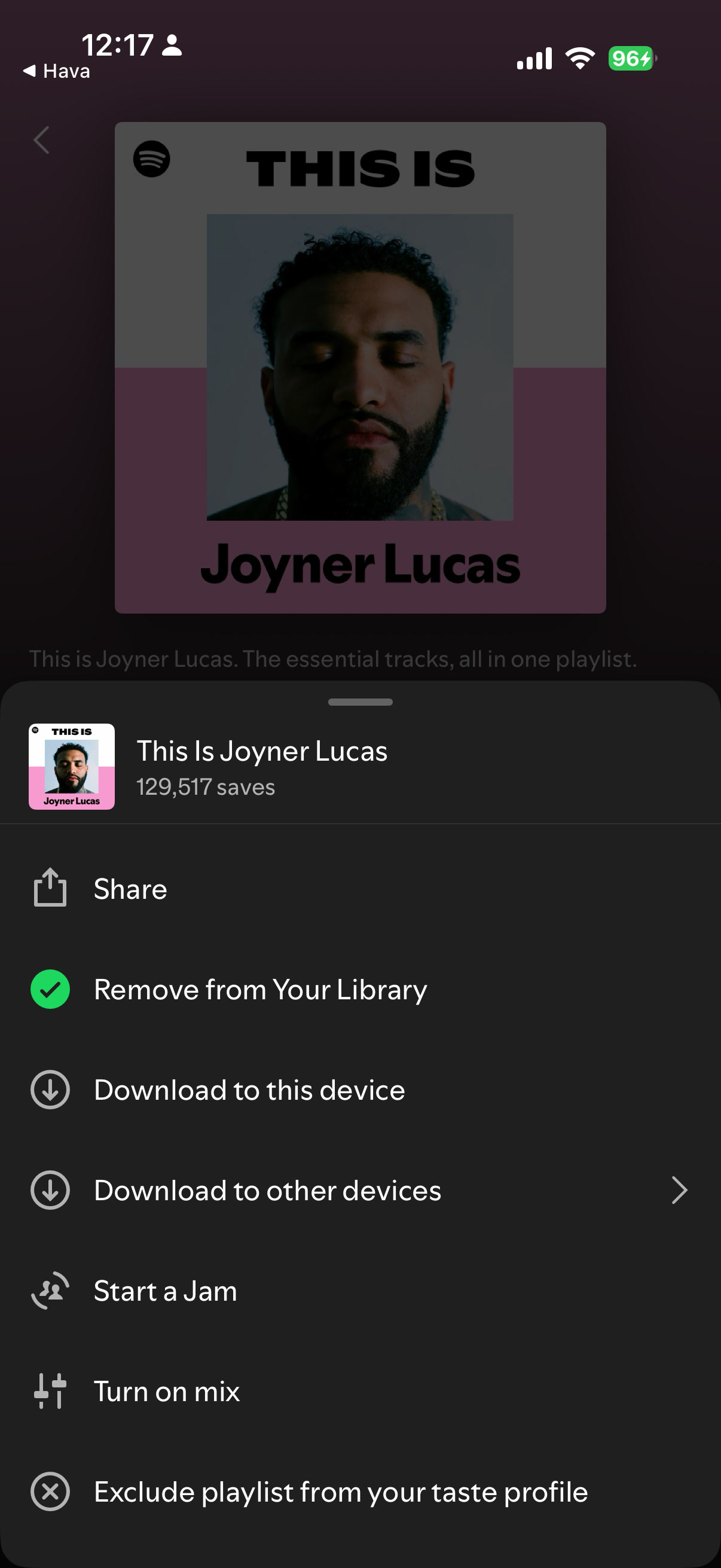 Context menu