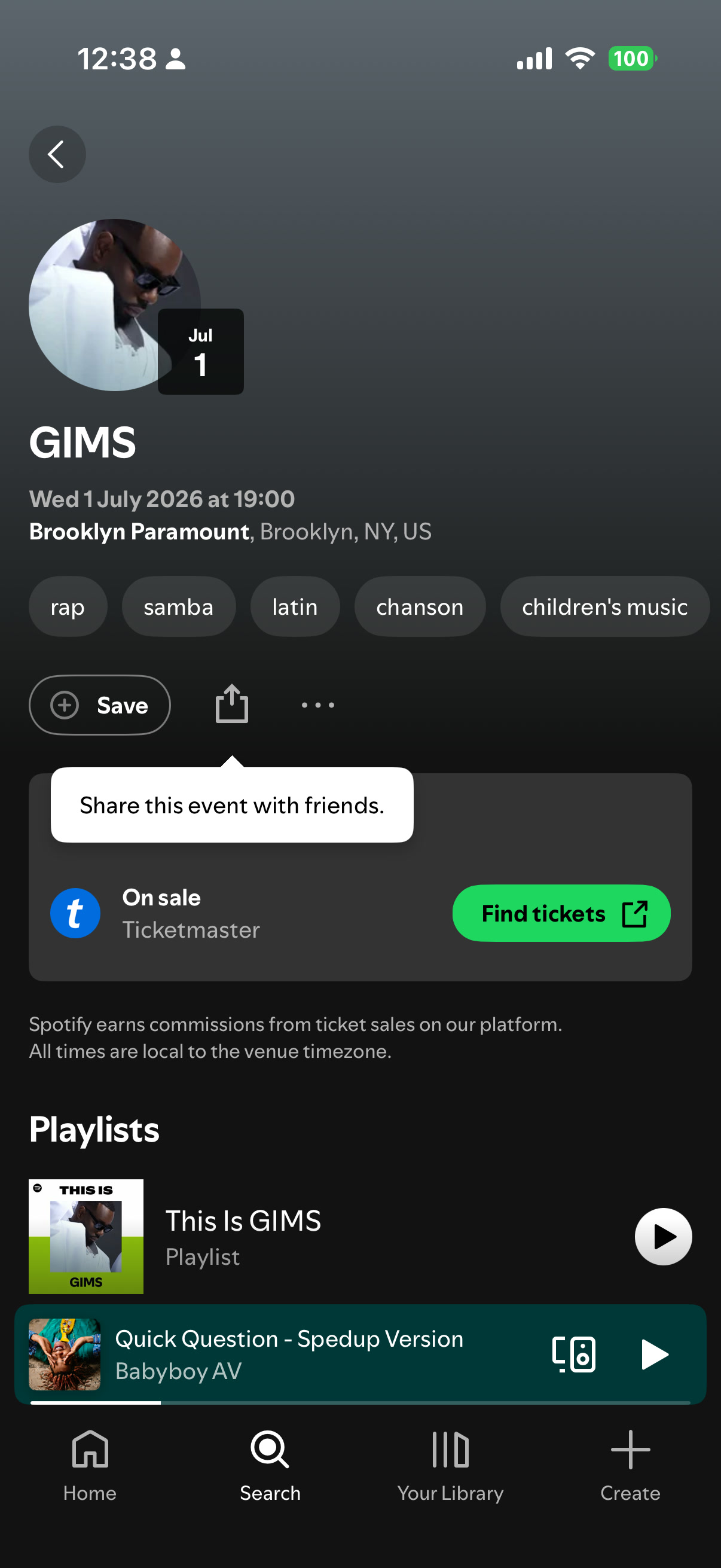 Live event
